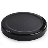 82 mm Black Metal twist Jar lid - each 