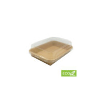 RPET Kraft Deli Tray Lid 0.4 - 162x93x32mm - 50psc/sl