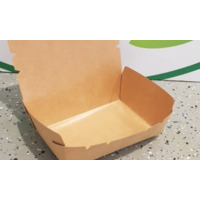Kraft Lunch Box #3  Oil Lined -50/Sleeve