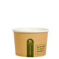 Soup Bowl Heavy Board Round PLA Kraft 8oz - 25 Sleeve (20)