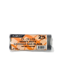 Black Bin Liner -72lt - 75LT -25 per roll - 22um