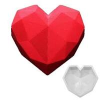 Large Geo Heart Mould Silicone 