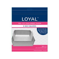 Pre Cut Parchment Paper 8" Square - 24 pkt