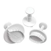 Rose Leaf Plunger Cutter - 3 Piece Set