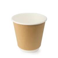 Double Walled Kraft 8oz Brown Cup Squat (Carton of 500)