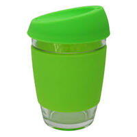 Lime Reusable glass Travel Cup -12oz 
