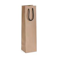Single bottle Kraft wine bag - with handles - 11*9*35cm - 10/Sleeve