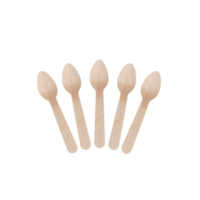 Wooden Teaspoons 110 mm -100/Sleeve