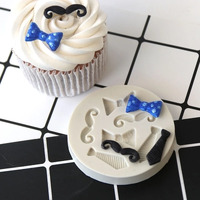 Bow Tie Moustache Silicone Mould 
