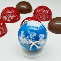 6 Half Sphere Silicone Mould 70 mm