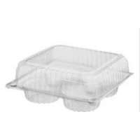 Muffin 4 Pack Clear Container - 25/Sleeve
