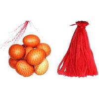 Fruit netting bundles - 100 per pack (orange - sealed 1 end ) 49cm length