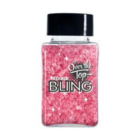 Edible Bling Sanding Sugar Pink 80g