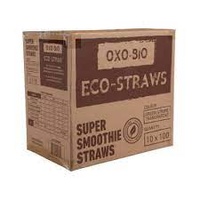 CTN Oxo Bio Super Smoothie Straws (green stripe)