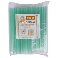 Oxo Bio Super Smoothie Straws (green stripe)100 PER PACK