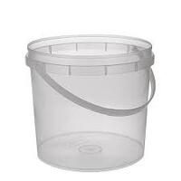 Clear Pail Bucket with handle -750ml Each