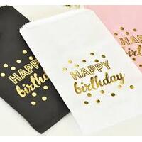 Birthday Party Lolly/Gift Bags - 20 psc pack printed