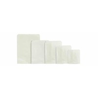 White Glassine Satchel Paper Bag - 185*100+40mm -  1000pk