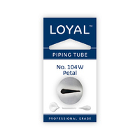 #104W  Petal Standard Stainless Steel Piping Tip