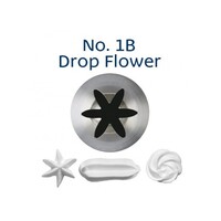 No 1B Drop Flower Medium Piping Tip Stainless Steel
