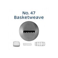 No 47 Basketweave Standard Stainless Steel Piping Tip 