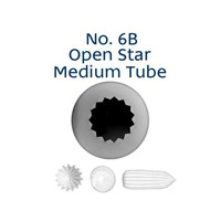 No 6B Open Star Piping Tip Stainless Steel