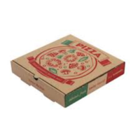 10" Pizza Box Printed Brown- 50/Sleeve