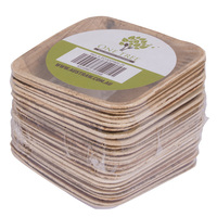 Palm leaf Dip Plate Square 90 mm x 90 mm-25/Sleeve