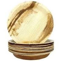 Palm leaf plate Round 6 Inch- 25 per pack