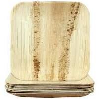 Palm leaf Plate Square  8 inch  -25 per pack