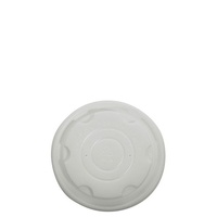 Round Lid PLA To Suit 8oz Kraft Bowl Opaque 90mm - 50 Sleeve (20)
