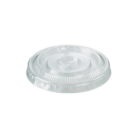 LIDS PP Clear Flat Lid with slot to fit PL7,8,10-Sleeve of 100
