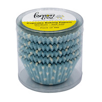 Blue with Dots Patty Pans #550 Medium Size - 100 pack 