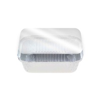 PVC Lids for  Rectangle foil container 100/Sleeve TO FIT 445/446 CONTAINER