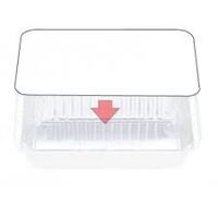 PVC Lid for Rectangle foil container 25/Sleeve TO FIT 445/446 CONTAINER