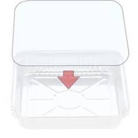 PVC Lid for Square foil tray 25/Sleeve TO FIT 360SQ CONTIANER 