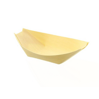 Wooden Pine Food Boats Small 