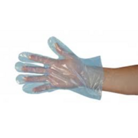 Blue Poly Quick Serve Gloves Medium - 500 per box 