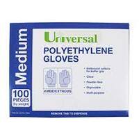 Clear Polyethylene Quick Serve Gloves Medium - 100 per box 