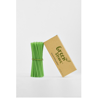Rice Straws -Panda Leaf-Green -D8 L200mm - 80 / box
