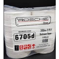 Jumbo 2ply Toilet paper - 300mt rolls 8pk