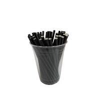Paper Straw Cocktail Black 6mm x 120mm  -500 pack