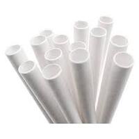 Paper straw 8mm x 197mm - Jumbo White -4ply  500 pack