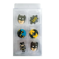 Batman Sugar Decorations 6/pkt