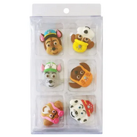 Paw Patrol Sugar Decorations 6/pkt