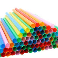 Silicon Jumbo Smoothie Straws - 250mmx x 14mm  Mixed colors pk 50