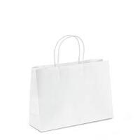 Small White Boutique Paper Gift Bags - 20pk - 350W x 260H +110mmG