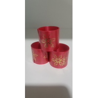 Snowflake Ribbon -Red -30mm Wide x 1mt 