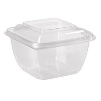 Square PET show Bowl with dome lid 450ml - 50 p/sl (5)