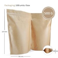 500g Stand Up Pouch - No Window - 50 SL 